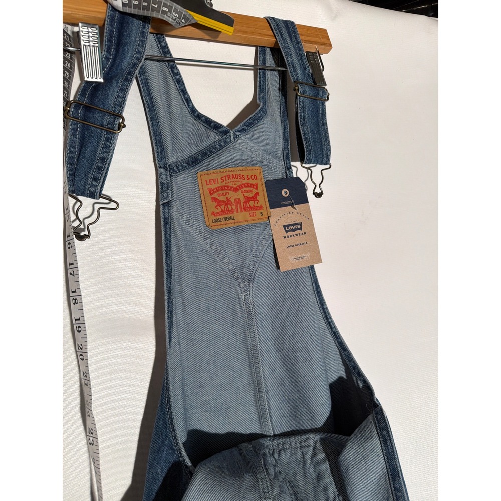 Levi's SilverTab Baggy Denim Overalls Men's 34x30 NWT Medium Wash - Picture 3 of 7